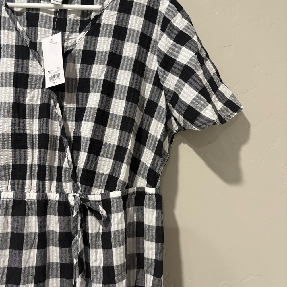 Croft & Barrow Black & White Checkered Dress - Picture 4 of 8